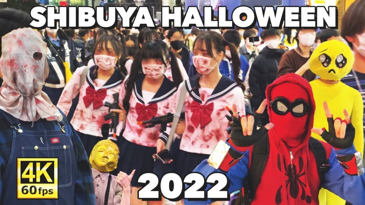 Shibuya Halloween 2022 Oct,31th 🧟‍♂️ Tokyo Walk Tour｜渋谷ハロウィン(ASMR)