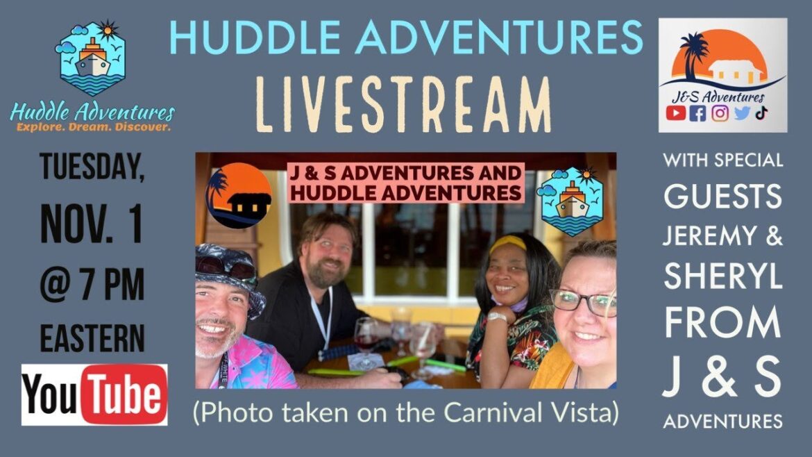 Huddle Adventures Livestream - “Huddle Up with Eddie & Laura” #cruisenews #cruisevlog