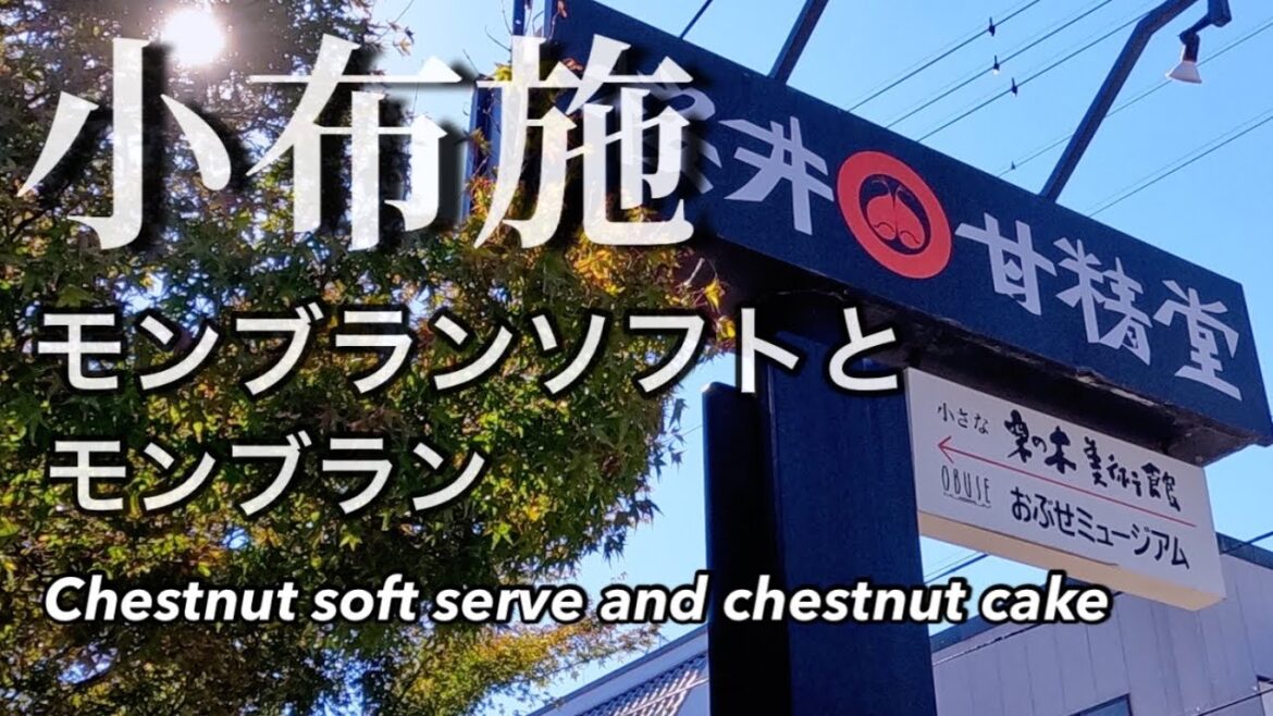 長野県小布施町モンブランソフトとモンブランChestnut soft serve and chestnut cake