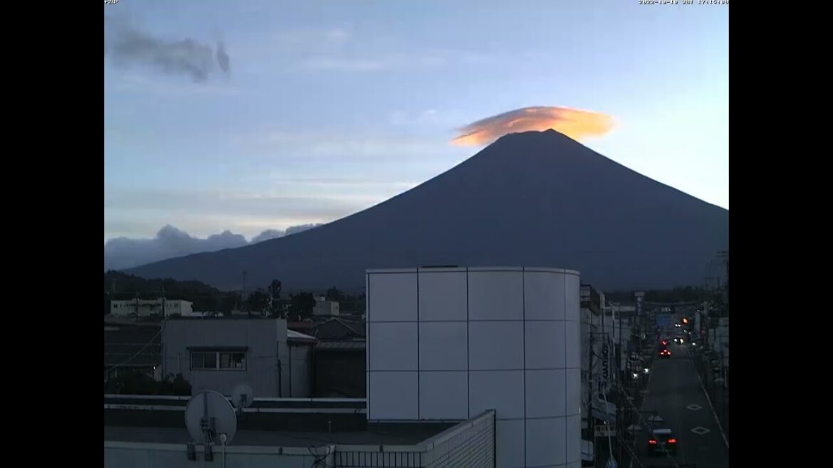 Mt  Fuji Time Lapse Video from City Fujiyoshida Fujiyama Live Camera 22 in 2022 10