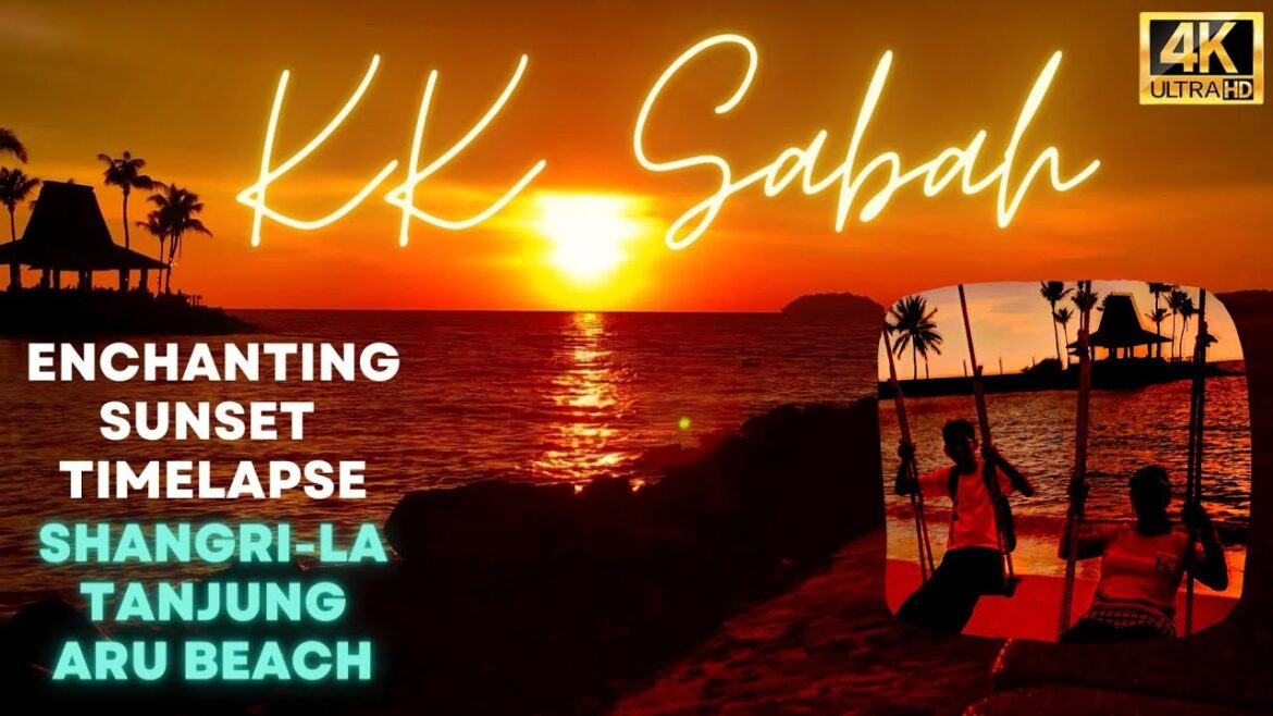 Enchanting Breathtaking Timelapse Sunset Tanjung Aru Shangri-La Beach Resort Kota Kinabalu Sabah Enchanting Breathtaking Timelapse Sunset Tanjung Aru Shangri-La Beach Resort Kota Kinabalu Sabah