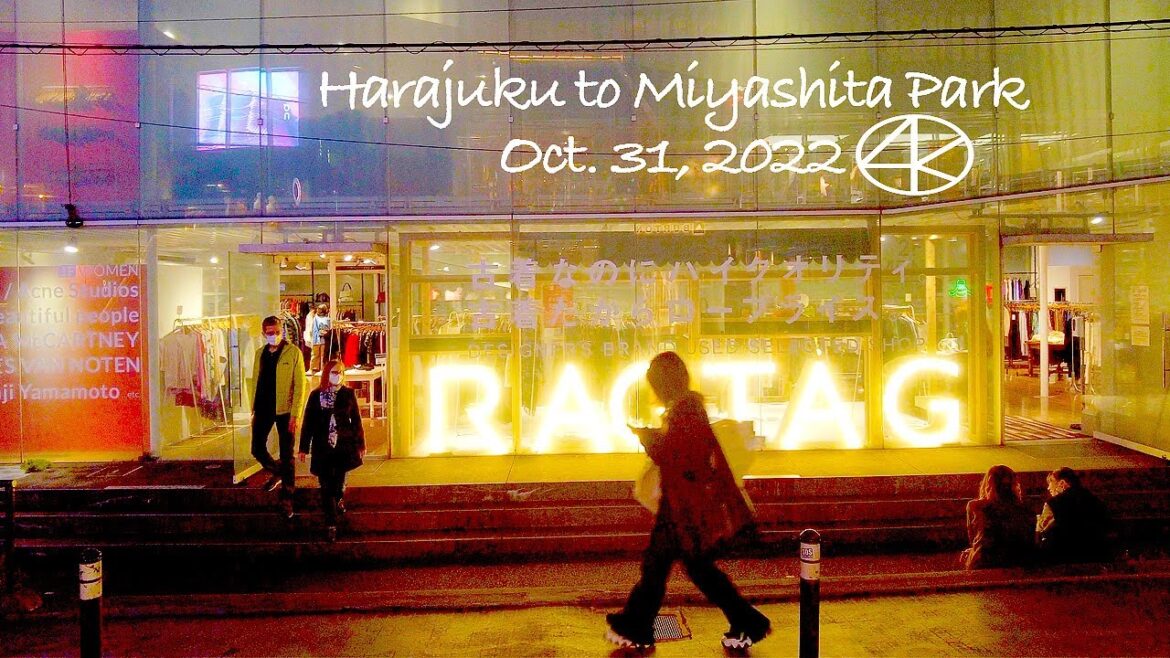 4K 原宿から宮下公園 2022年10月31日 東京神宮前