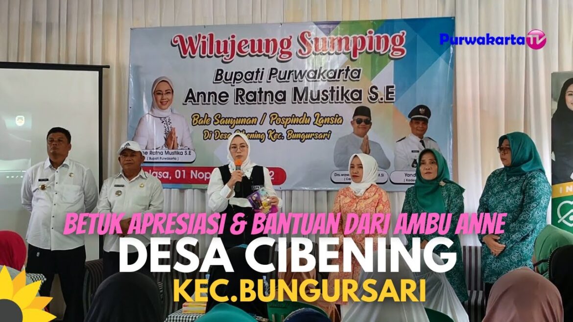 AMBU ANNE BUPATI PURWAKARTA BERIKAN BANTUAN RATUSAN SEMBAKO DAN BERAS KEPADA JOMPO DI DESA CIBENING AMBU ANNE BUPATI PURWAKARTA BERIKAN BANTUAN RATUSAN SEMBAKO DAN BERAS KEPADA JOMPO DI DESA CIBENING