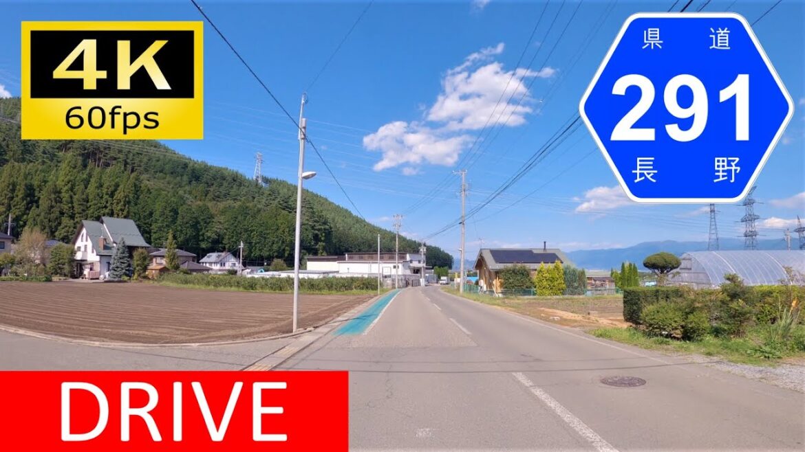 【Driving in Japan】Nagano Prefectural Route 292/291: Shiojiri - Matsumoto [4K]