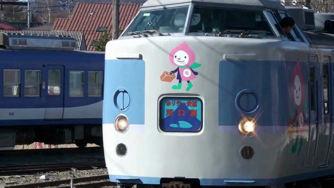 ホリデー快速河口湖 JR 183-189系 'Holiday Kaisoku Kawaguchiko' + 富士山 Fujiyama