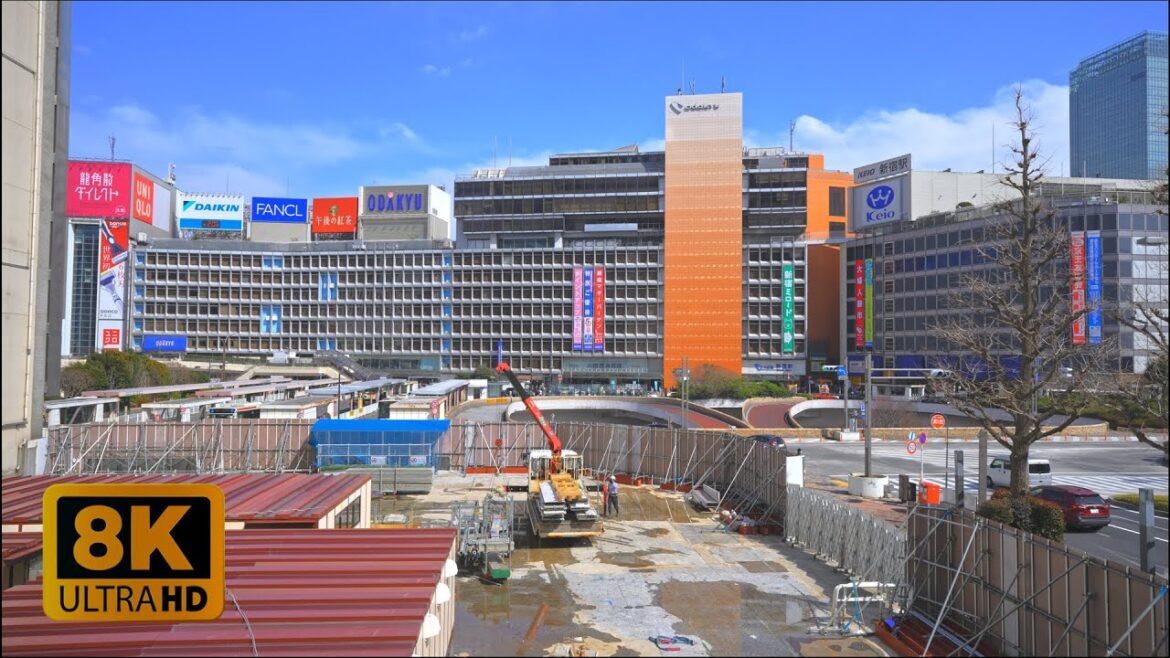4K 8K Cityscape of Shinjuku at the end of March 2022