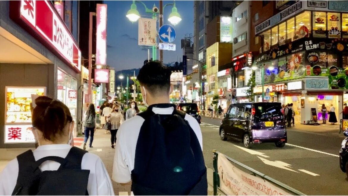 【4K】Tokyo Evening Walk - Shin-Ōkubo(Korea Town),2021