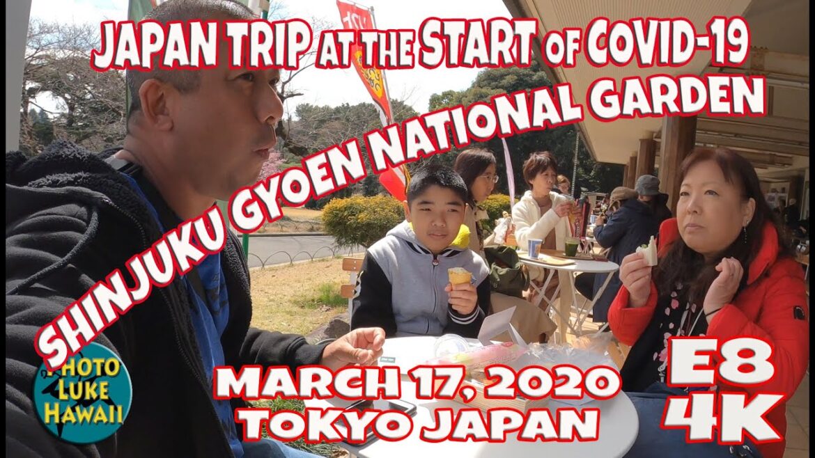 Japan Trip at the Start of Covid 19 Shinjuku Gyoen National Garden & Food E8 March 17, 2020 Tokyo