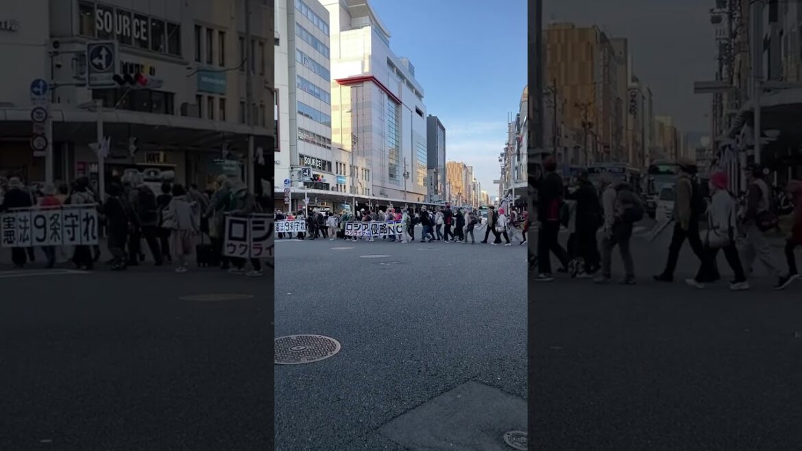 【京都】デモ隊に遭遇　[Kyoto] Encountering demonstrators