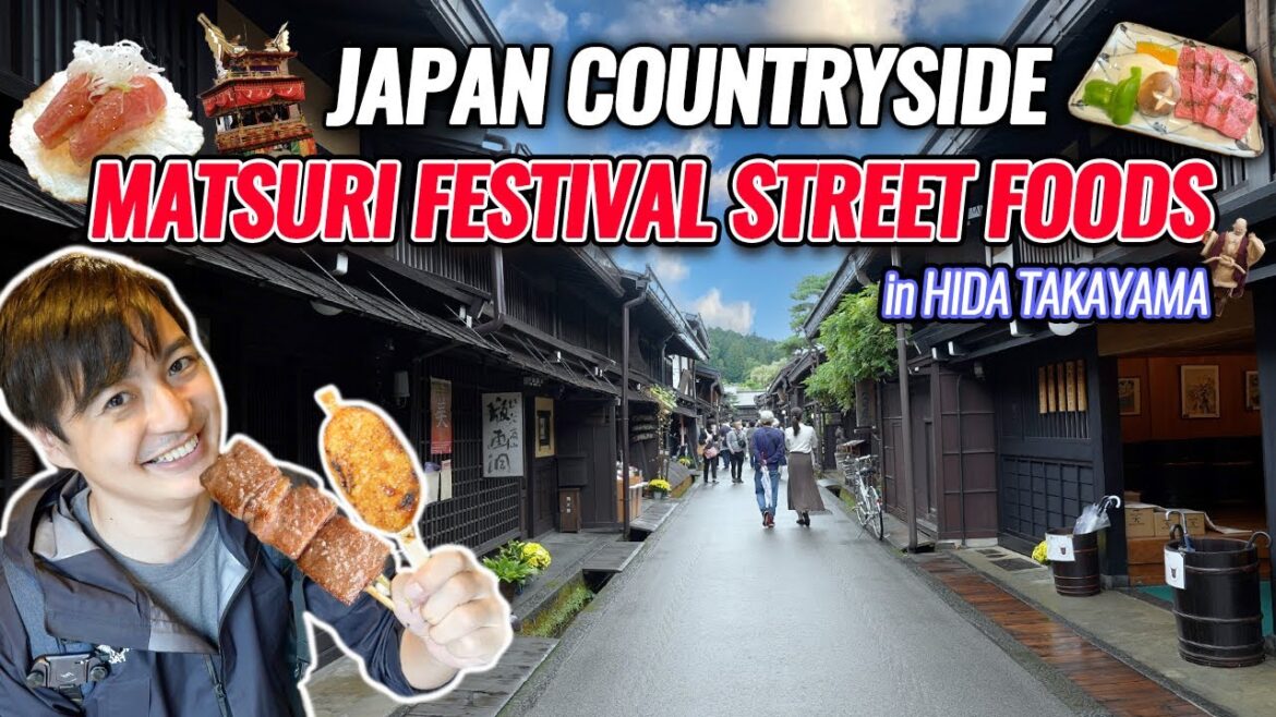 [Japan Travel Vlog] Incredible Street Foods at Hida Takayama Festival, Japan's Oldest Castle Ep.372