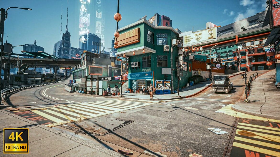 [4K] Walking in Kabuki Night City, Cyberpunk 2077 | Street Fight | Reshade | No HUD | ASMR