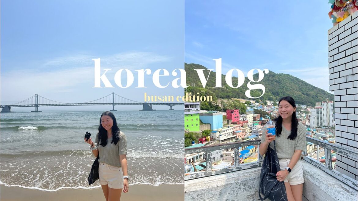 vlog | famous busan eats, staying at gwangalli beach, gamcheon culture village, luge riding 🌉🌈