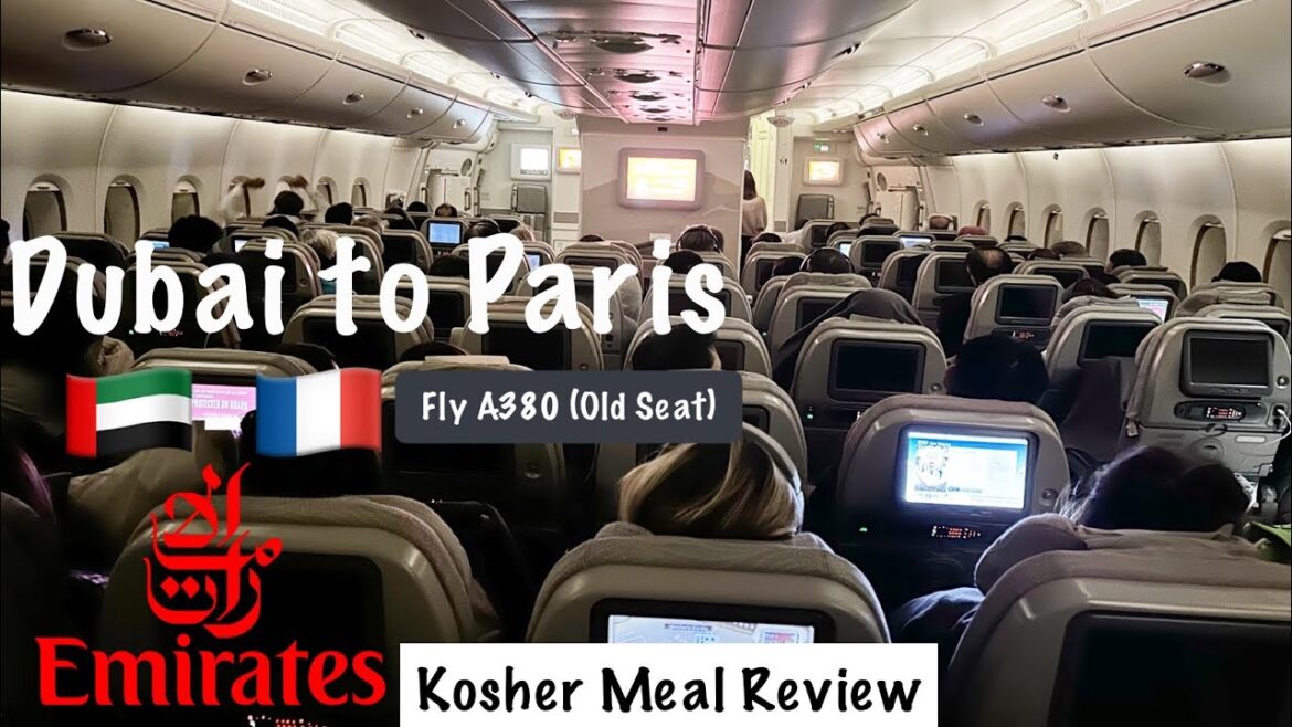 Emirates | EK71 | Dubai to Paris | Economy Class | Airbus 380-800 | Pre-Booked Kosher Meal Emirates | EK71 | Dubai to Paris | Economy Class | Airbus 380-800 | Pre-Booked Kosher Meal