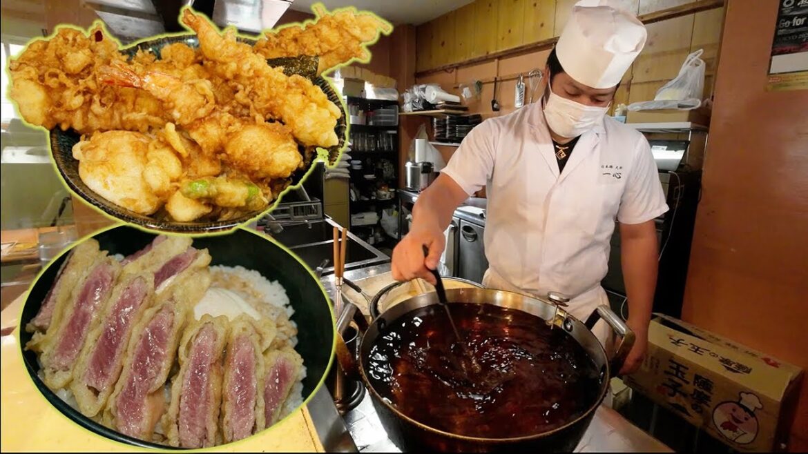 【鹿児島】江戸前天丼🤤レア感がたまらないサーロイン天丼 / tempura・street food