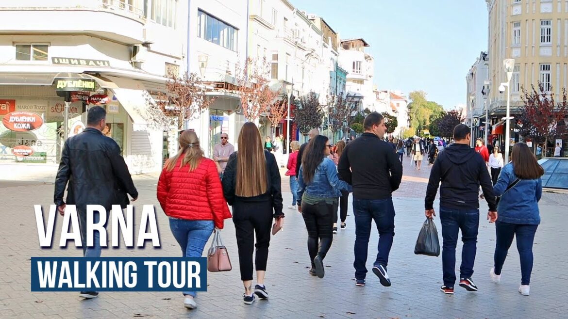 Прогулка по центру Варны Осенью 2022 | 4К UHD