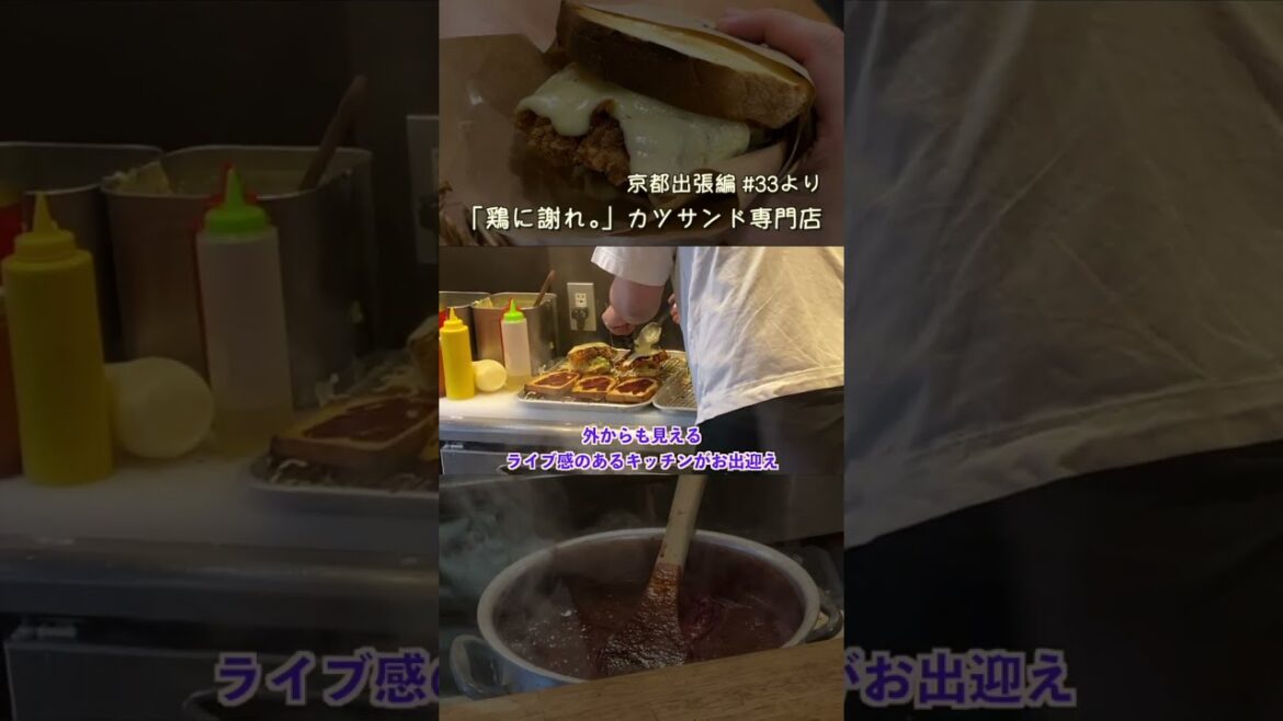【京都編】目印は「鶏に謝れ。」／「ハイライト食堂」のボリューム満点チキンカツサンド専門店 #shorts