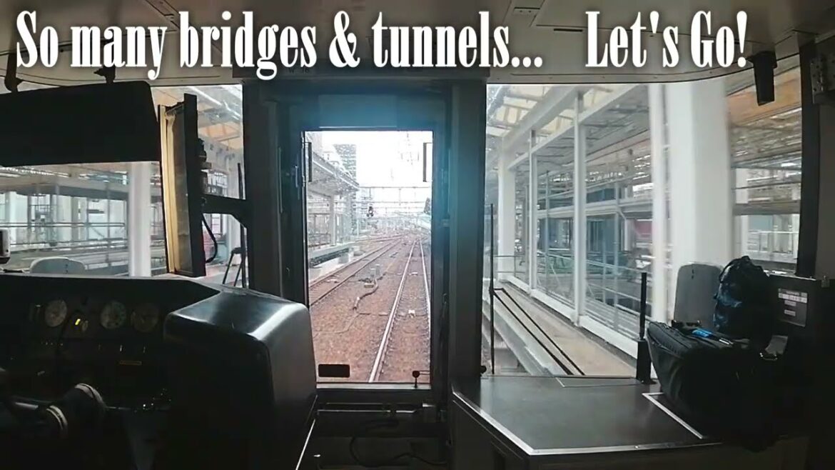 Rainy Day, but hey, LET'S GO TO KOBE - Front Cab View from Osaka Station