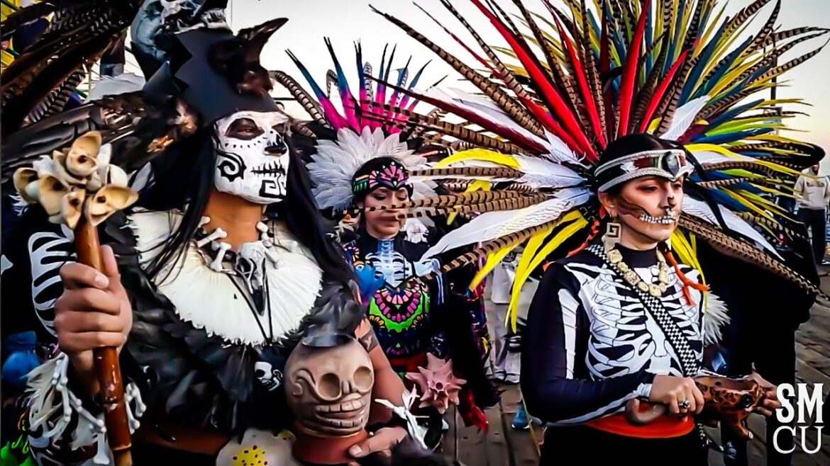 Aztec Dancers Offer a Dia de Los Muertos Blessing at the Pier