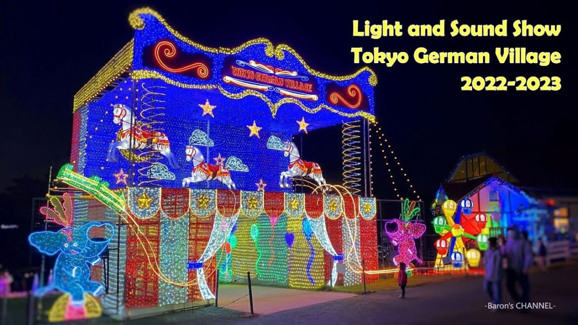 「光と音のショー」 東京ドイツ村　2022-2023　ウインターイルミネーション （千葉県袖ケ浦市）2022年10月28日