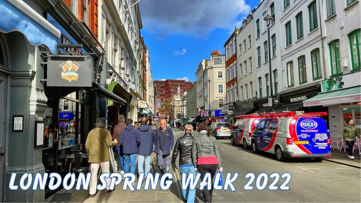 London Cold 🥶Spring Walk, Thursday Afternoon 3pm, Latest Action from Central - London Walk 4k, 2022