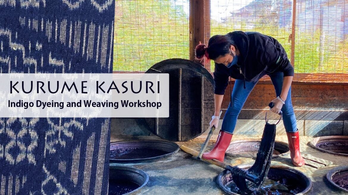 Japanese Indigo Dyeing and Weaving Traditional Craft | Kurume Kasuri Ikat Textile | 久留米絣, 福岡九州 Japanese Indigo Dyeing and Weaving Traditional Craft | Kurume Kasuri Ikat Textile | 久留米絣, 福岡九州