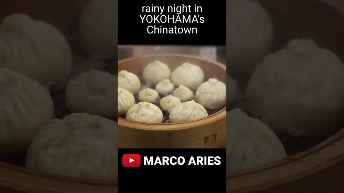 Rainy night in Yokohama's Chinatown #shorts