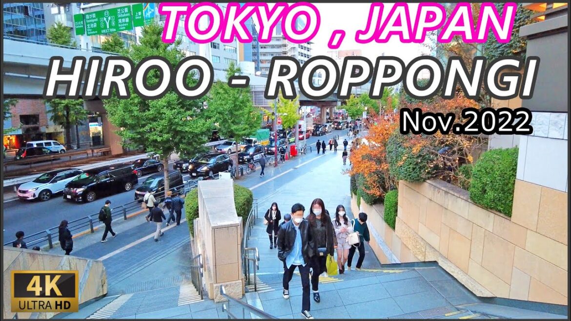 walk in Roppongi from Hiroo 4K , Tokyo Japan walk in Roppongi from Hiroo 4K , Tokyo Japan
