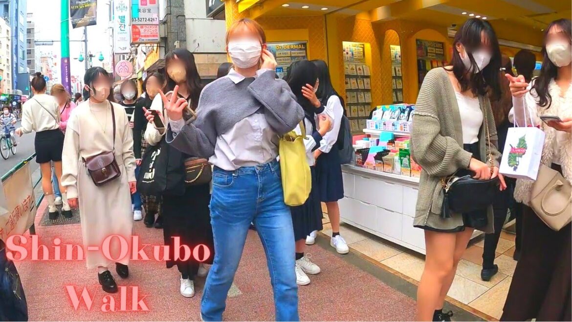 Shin-Okubo Tokyo in Japan walking tour.【4K】10.2022 Shin-Okubo Tokyo in Japan walking tour.【4K】10.2022