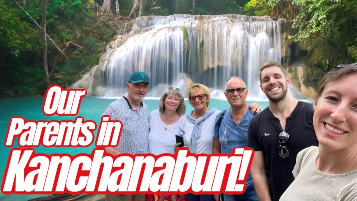 Our PARENTS visit KANCHANABURI Thailand Travel Vlog-DeathRailway Museum, Glass Skywalk, Erawan Falls