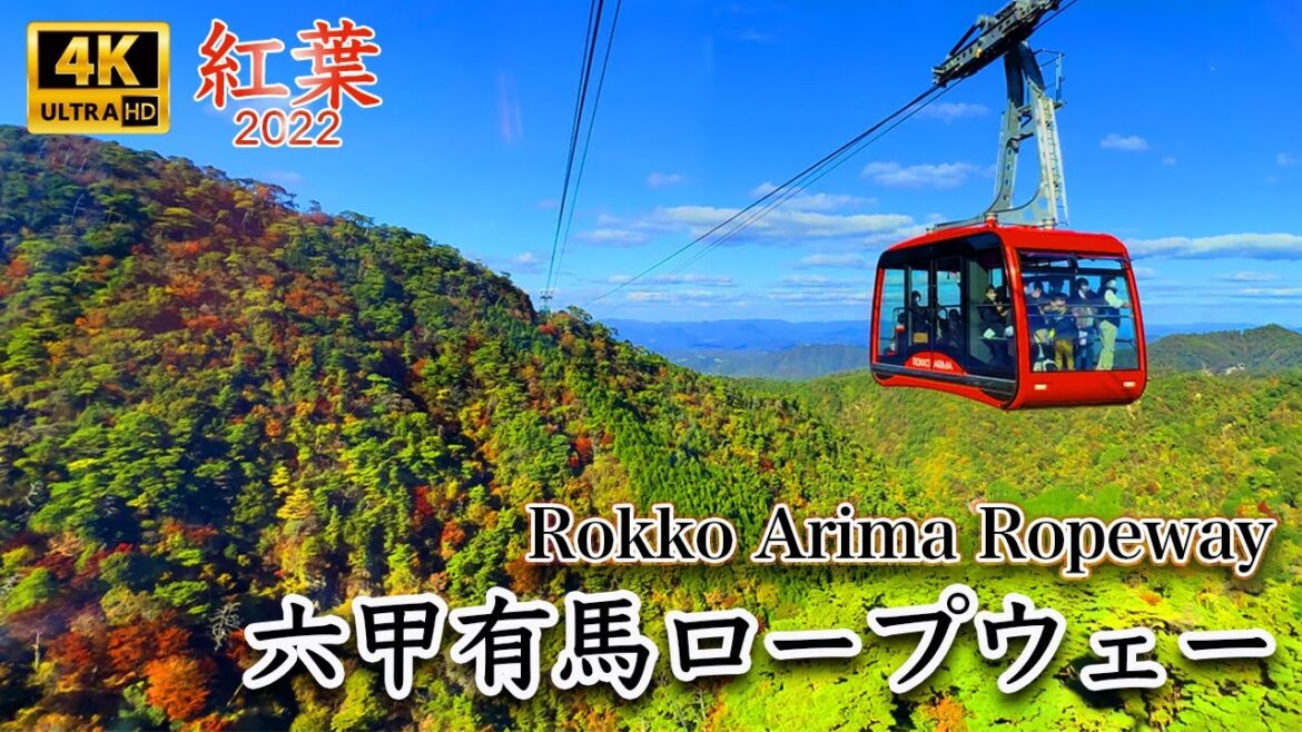 【4K JAPAN】六甲有馬ロープウェー（Rokko Arima Ropeway）｜紅葉 2022｜11月上旬〜中旬が見頃｜紅葉を観に行こう
