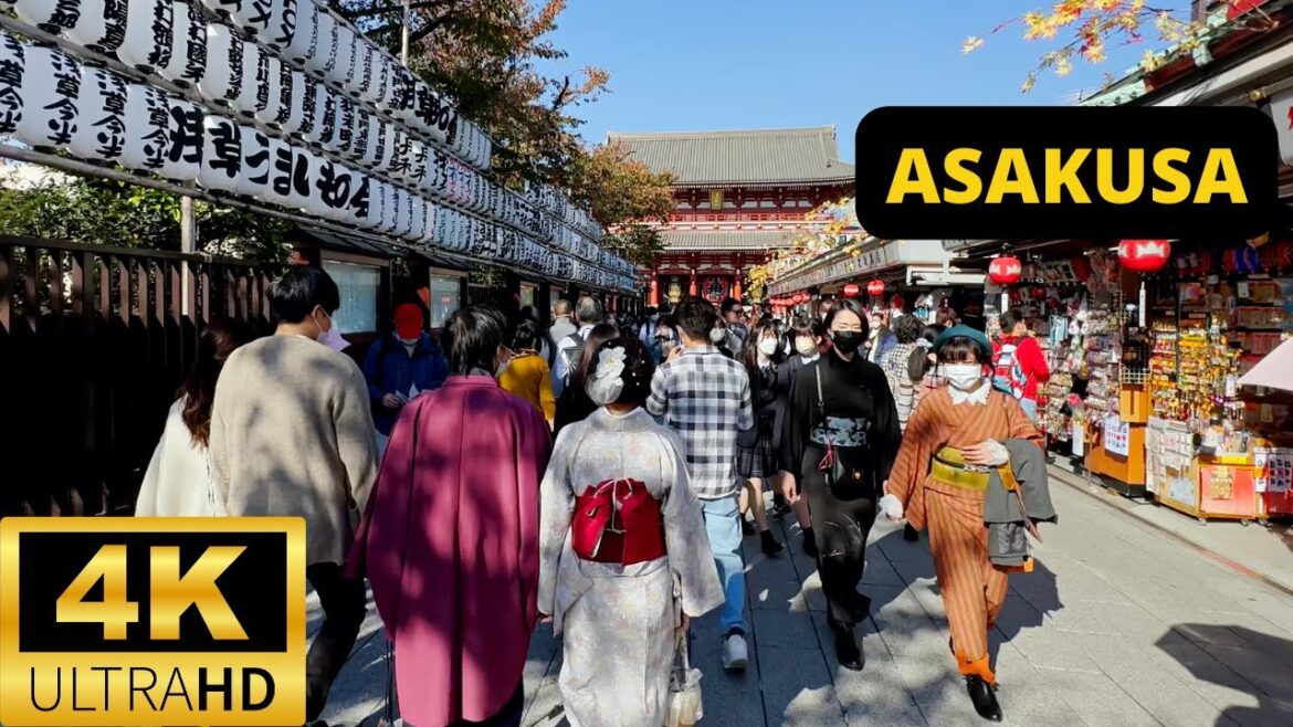 TOKYO, JAPAN 🇯🇵 [4K] Asakusa Walking Tour — NOVEMBER 2022