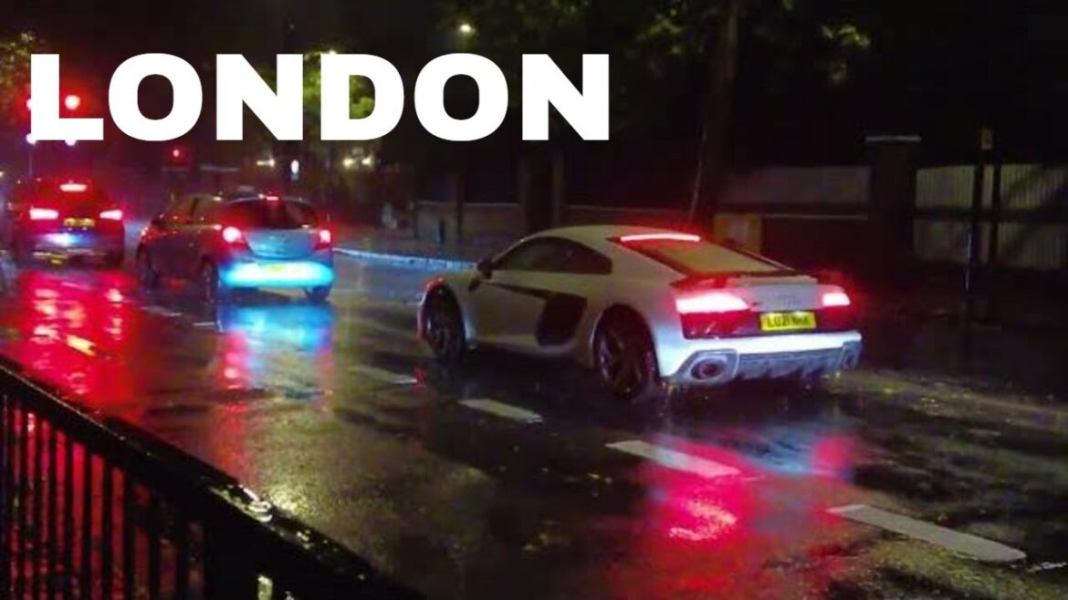A Rainy London Night Walk || abbey road studios ||Carlton Hill & Maida Vale | 4K video