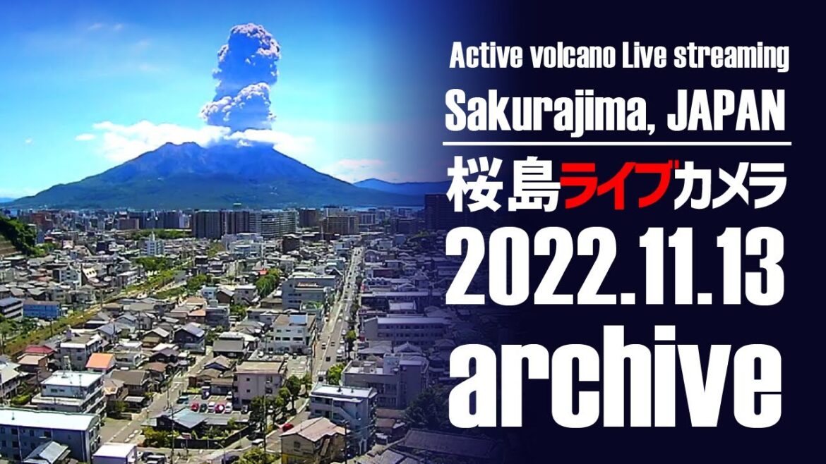 【LIVE】上野城ライブカメラ 桜島と鹿児島市内  /  Sakurajima and Kagoshima city in Japan.  /  Vulcão com câmera ao vivo