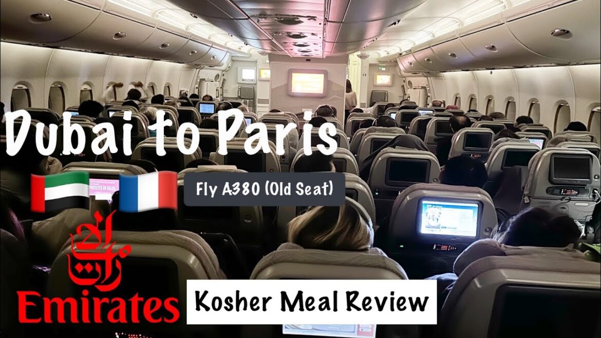 Emirates | EK71 | Dubai to Paris | Economy Class | Airbus 380-800 | Pre-Booked Kosher Meal Emirates | EK71 | Dubai to Paris | Economy Class | Airbus 380-800 | Pre-Booked Kosher Meal