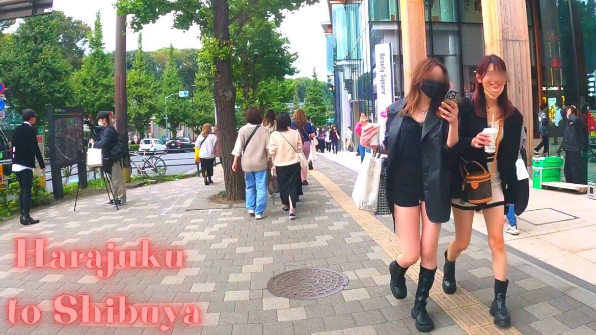 Harajuku to Shibuya Tokyo, in Japan walking tour【4K】10.2022 Harajuku to Shibuya Tokyo, in Japan walking tour【4K】10.2022