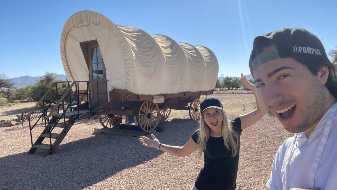 I Slept In A Conestoga Wagon AirBnB 😮