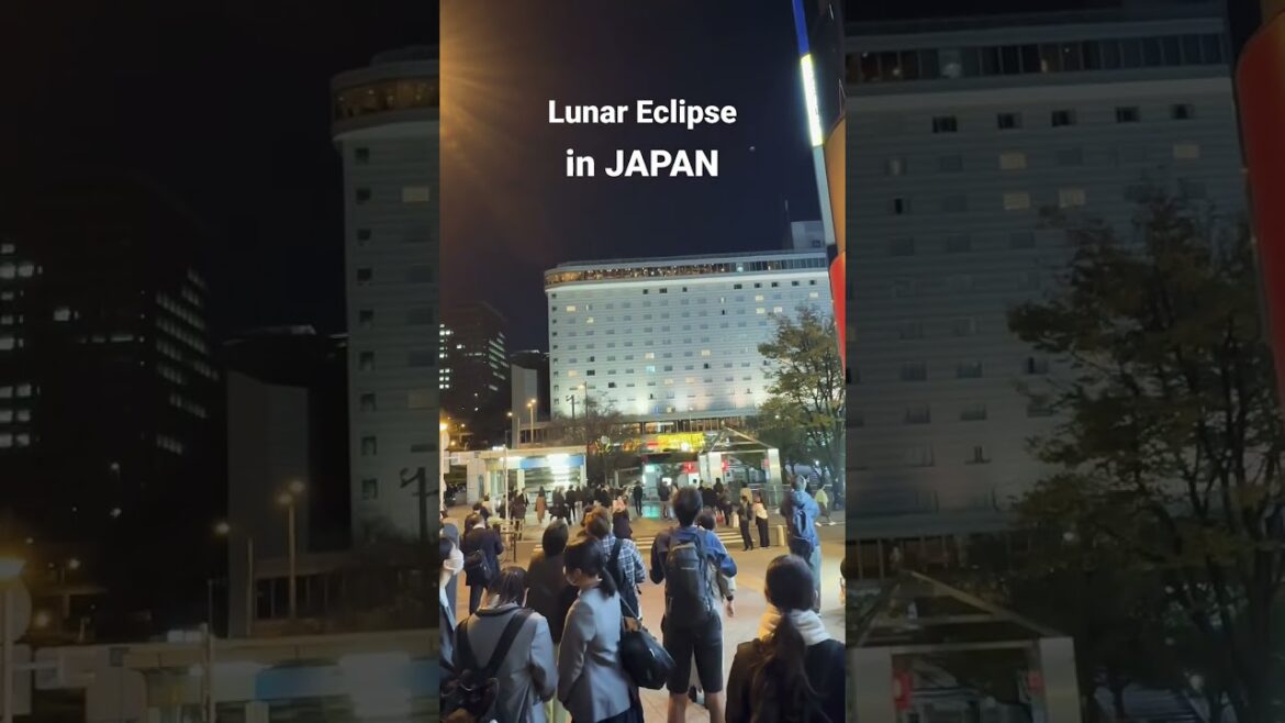 Last blood moon for years, as seen from Tokyo, appreciated by Japanese people 😻📸🌙🩸 #tokyo #japan