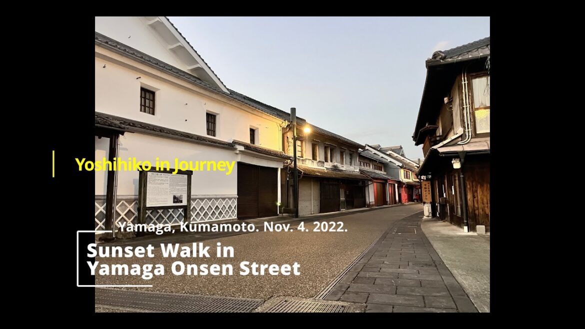 Sunset walk in Yamaga Onsen street, Kumamoto. Nov. 2022