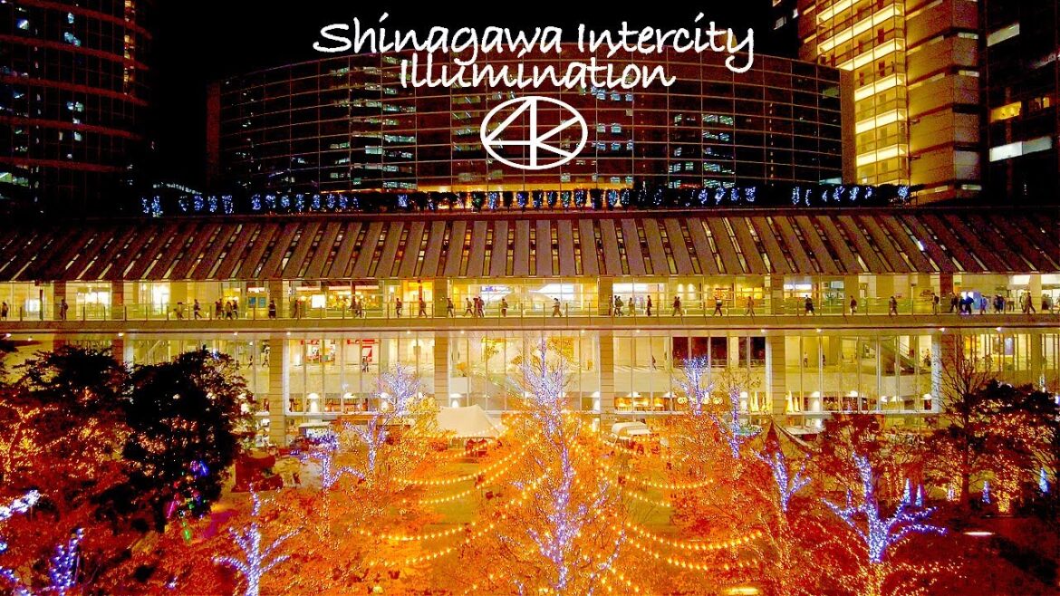 4K 品川インターシティ イルミネーション 2022年 品川セントラルガーデン 東京Japan