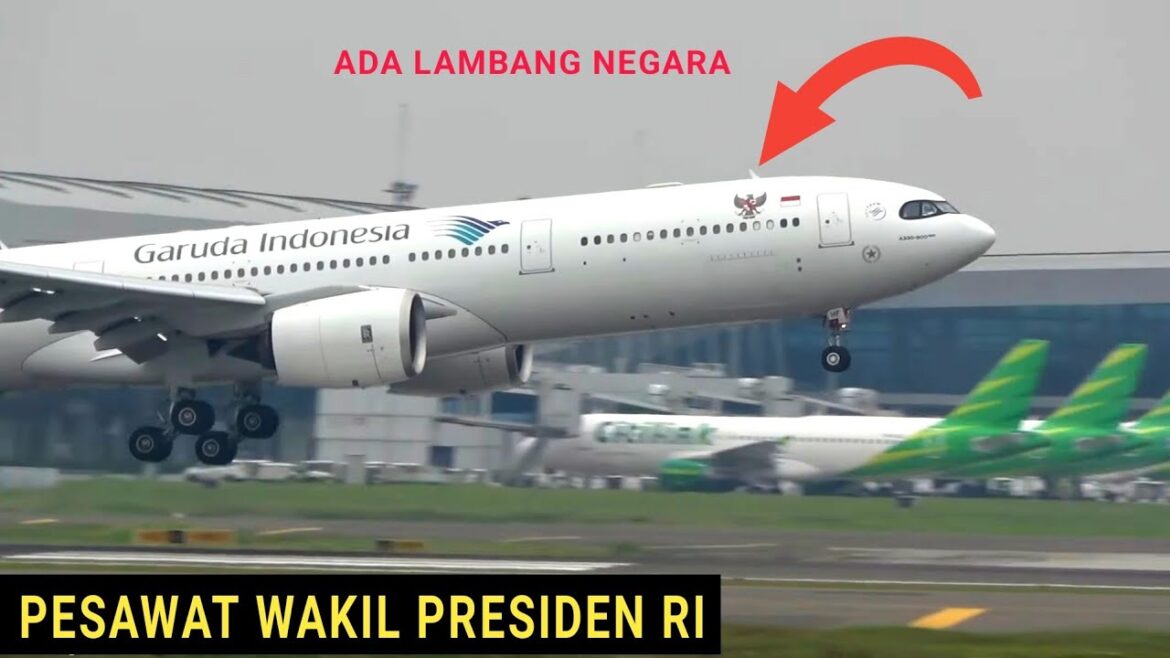 Detik - Detik Kedatangan Wakil Presiden dengan Pesawat Garuda Airbus a330-900 neo di Bandara Jakarta