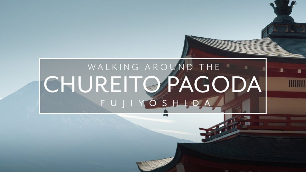 Walking around the Chureito Pagoda in Fujiyoshida, one of the most beautiful Mount-Fuji Walking around the Chureito Pagoda in Fujiyoshida, one of the most beautiful Mount-Fuji