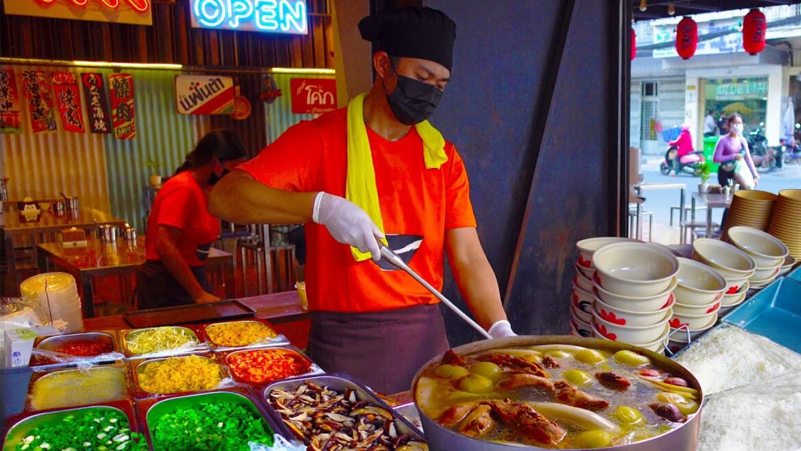 So healthy & delicious! Popular Seafood Rice Soup | Cambodian Street Food