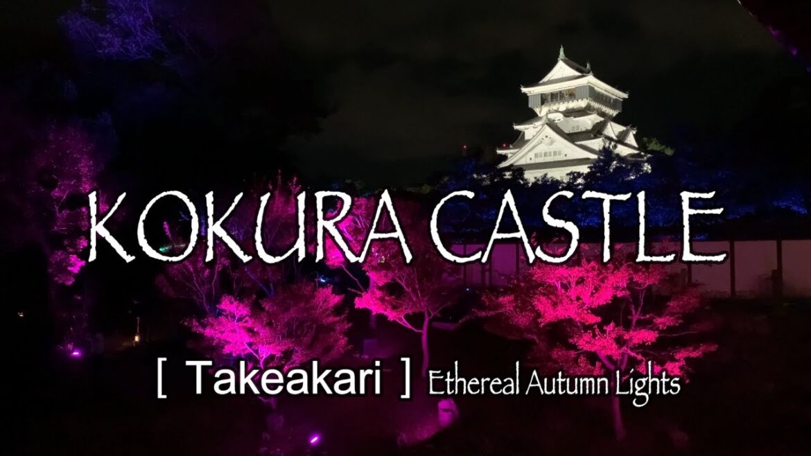 Kokura Castle [Takeakari] Ethereal Autumn Lights #japantravel #japan #autumn #illumination