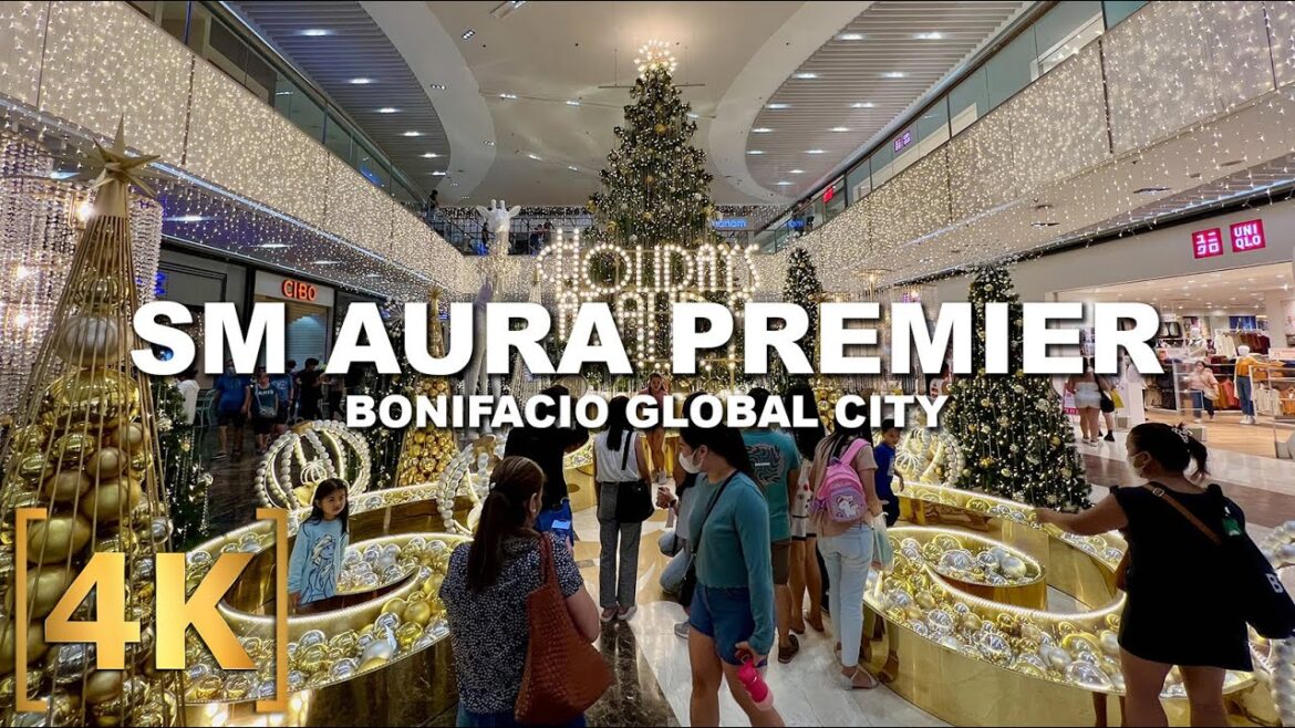 Christmas Walk at SM's Most High-end Mall - SM Aura Premier, BGC | Full Walking Tour | Philippines