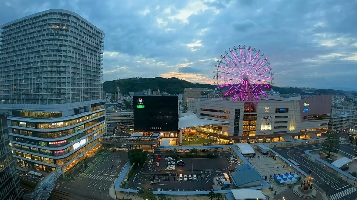 2022年5月　鹿児島中央駅夕暮れ時のタイムラプス