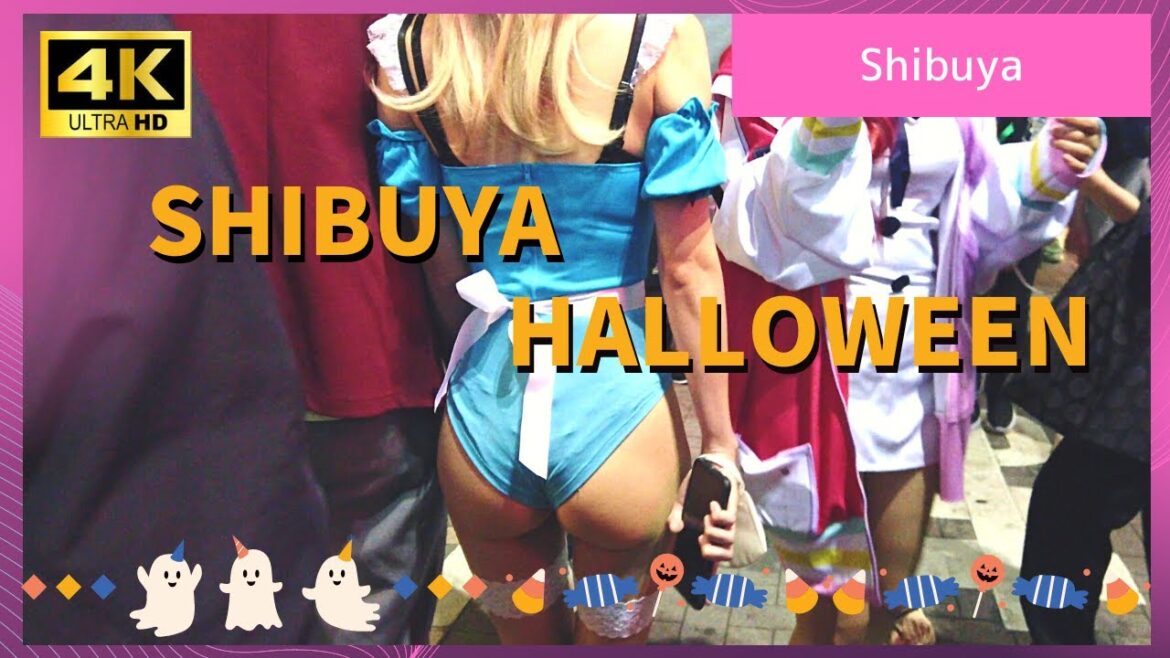 【4K】Japan Shibuya Halloween Night Walk 東京散歩 东京涩谷 도쿄 가이드 Walking Tokyo 2022 ハロウィン sexy cosplay