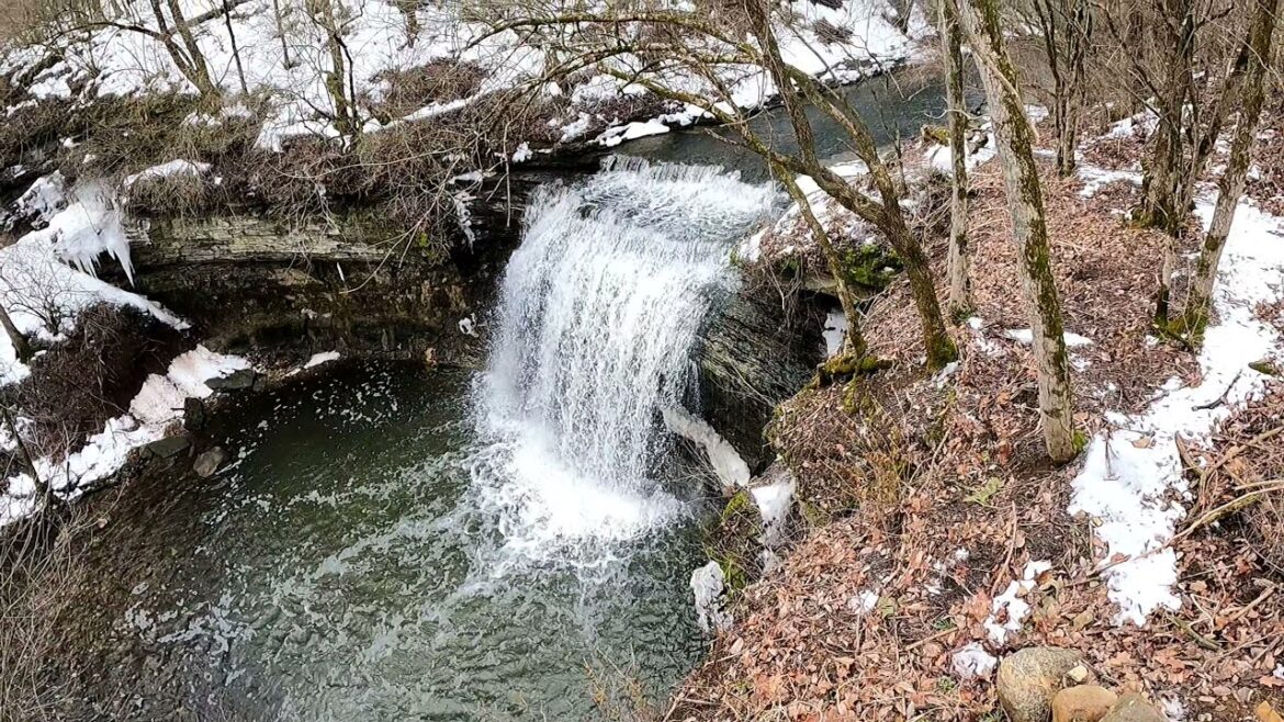 NEW Metro Park | Quarry Trails | Winter Walking | GoPro | Trails | Ohio | Waterfall