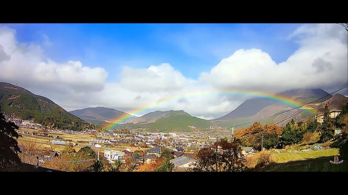 【＃Livecamera】うちの庭から見える由布岳と夜景/Yufuin Onsen-Japan