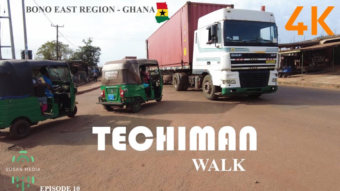 E10 Wenchi Road Techiman Walk Tour Bono East Ghana 4K E10 Wenchi Road Techiman Walk Tour Bono East Ghana 4K
