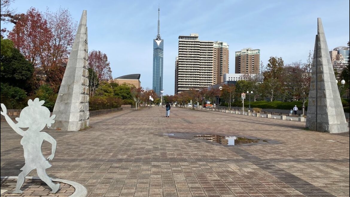 Walking to the Pink Poodle in Fukuoka🇯🇵Walking in Japan.